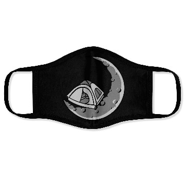 Discover moon camping tent universe Face Masks