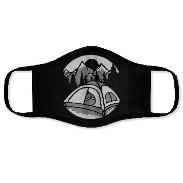 Discover outdoor living mountains camping Face Masks