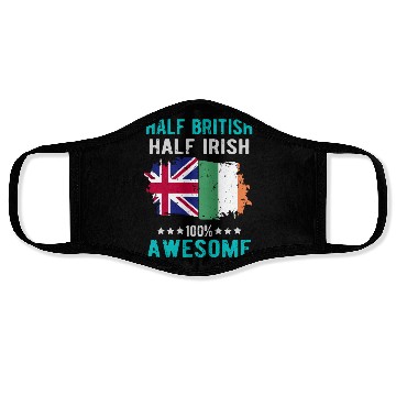 Discover Half British Half Irish Face Masks