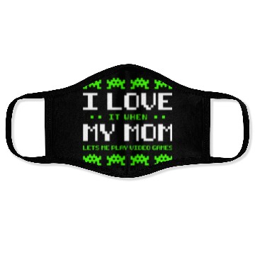 Discover Play Video Games - I Love My Mom Face Masks