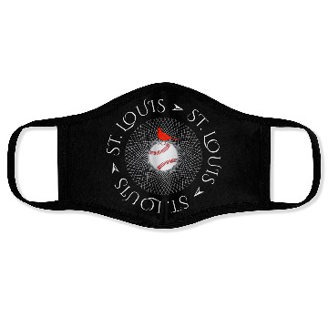 Discover Saint Louis Red Cardinal Circle Font 2019 Face Masks