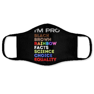 Discover black brown rainbow facts science choice equality Face Masks