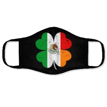 Discover Irish Mexican Flag Mexico Ireland St Patrick's Day Face Masks