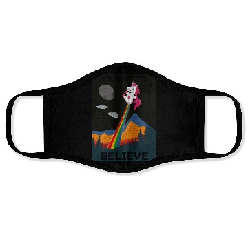 Discover Unicorn "I Want To Believe" UAP Outfit Alien Ufo Face Masks