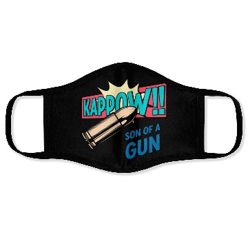 Discover Kappow Bullets Gun Explosion Big bang Aesthetic Face Masks
