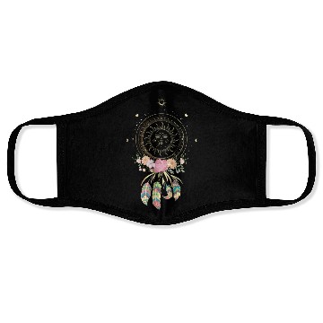 Discover Beautiful Dreamcatcher Sun Moon Flowers Face Masks