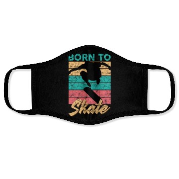 Discover Born To Skate Funny Skateboard c Face Masks