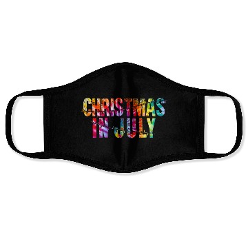 Discover Christmas In July Xmas Tree Lights Santa Beach Face Masks