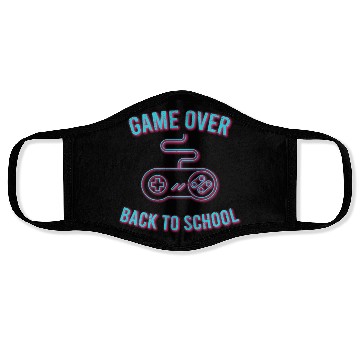 Discover Game Over Back To School Face Masks
