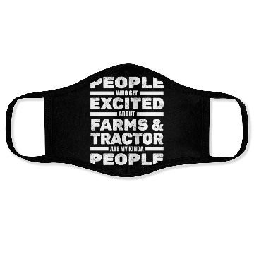 Discover Farming Farmer Tractor Face Masks