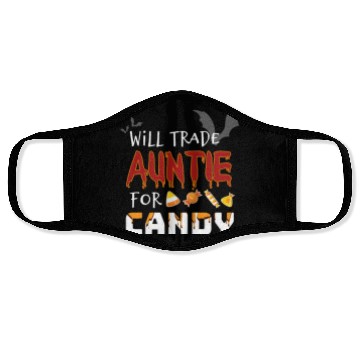 Discover Funny Trick or Treat Costume, Will Trade Aunt for Face Masks