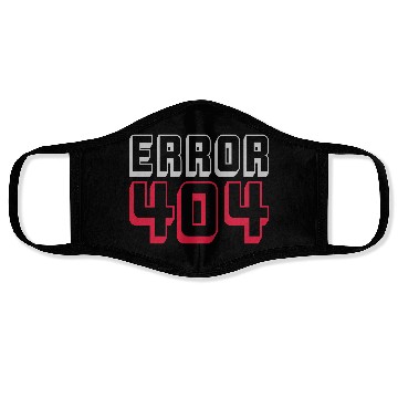 Discover Error 404 computer connection Face Masks