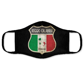 Discover Reggio Calabria Italy coat of arms flags design Face Masks