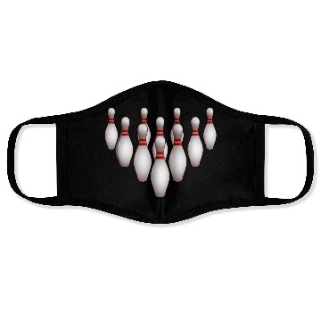 Discover Bowling Pins Dynamic Pattern Face Masks