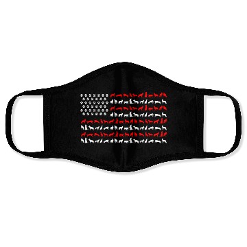 Discover German Shepherd US FLAG Face Masks