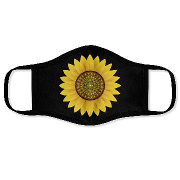 Discover Golden Sunflower Mandala Face Masks