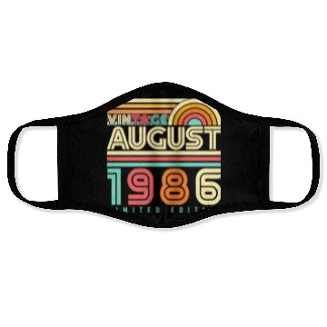 Discover August 1986 Retro Face Masks