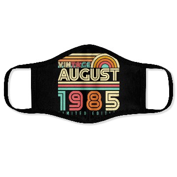 Discover August 1985 Retro Face Masks