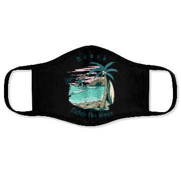 Discover Beach Catch the Wave Face Masks