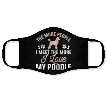 Discover I Love My Poodle Face Masks