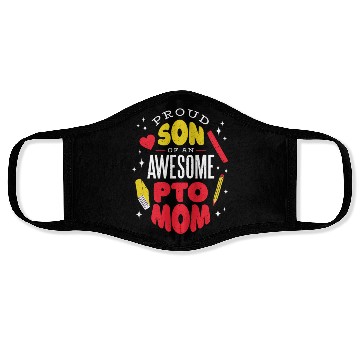 Discover Son of an awesome Pto Mom Son of an awesome Pto Mo Face Masks
