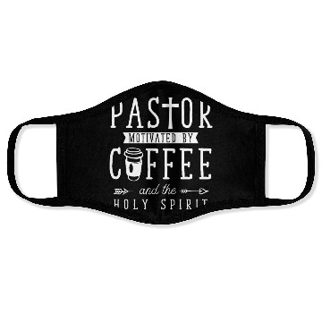 Discover Funny Pastor Coffee Lover Religious Dad Face Masks