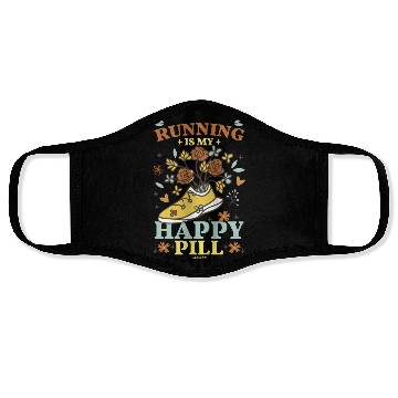 Discover Run jogging sport race training gift Face Masks