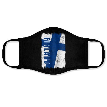 Discover Finland flag Face Masks