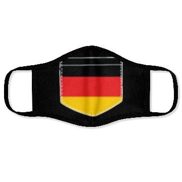 Discover germany flag in a shape of a pocket Face Masks