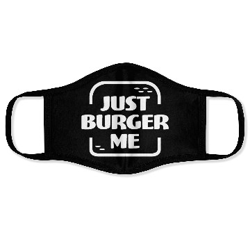 Discover Just Burger Me Summer BBQ Grill Hamburger Lover Face Masks