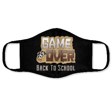 Discover Game Over Back To School Face Masks