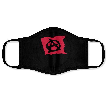 Discover design anarchy flag symbol Face Masks