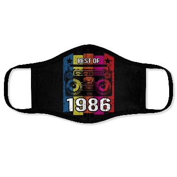 Discover Best of 1986 Stereo Radio Cassette Player Birthday Face Masks