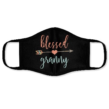 Discover Cute Arrow Blessed Granny Announcement Face Masks