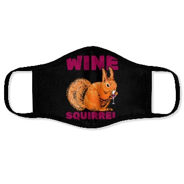 Discover Wine Squirrel Cool Squirrel Lover Funny Squirrel Face Masks