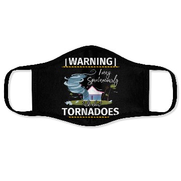 Discover Warning Tornadoes Tornado Storm Chaser Face Masks