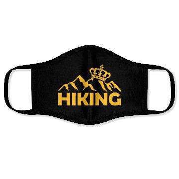 Discover Logo Hiking crown mountains Face Masks