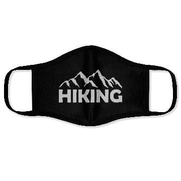 Discover Text Hiking mountains landscape Face Masks