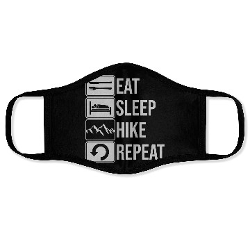 Discover Hiking daily repeat mountains Face Masks