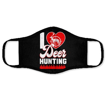 Discover Buck Deer Hunting Hunter Heart Face Masks