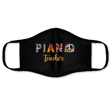 Discover Retro Piano Teacher Face Masks