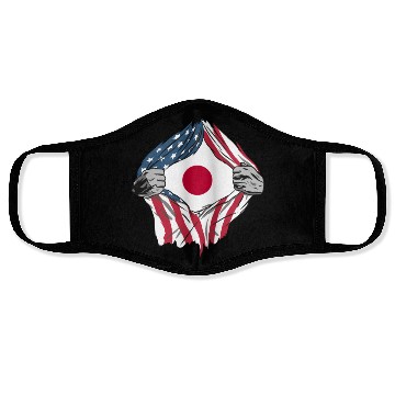 Discover USA Japan friendship flags design Face Masks