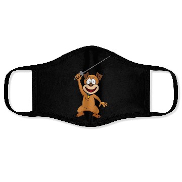 Discover Fencing Dog Funny Animal Fencing Humor For Dog Face Masks
