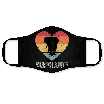 Discover I Love Elephants Face Masks