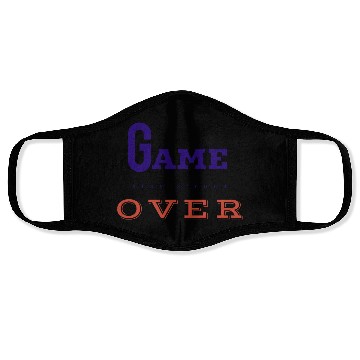 Discover Game over like attitude person. Face Masks