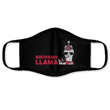 Discover Birthday Llama No Drama Face Masks