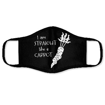 Discover straight like a carrot - white uni I Face Masks