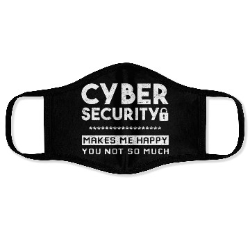 Discover Cyber Security Hacker Data Protection Face Masks