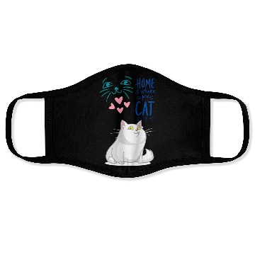 Discover Cat Home Smart Animal Funny Meme Love Family Pet Face Masks