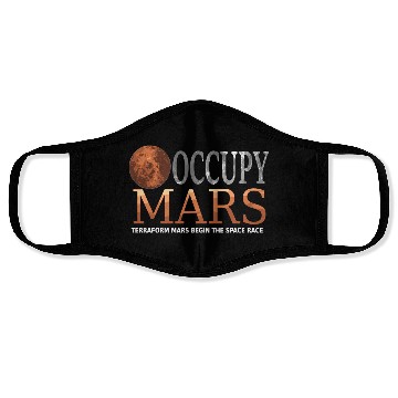 Discover Occupy Mars Terraforming Space Race Face Masks